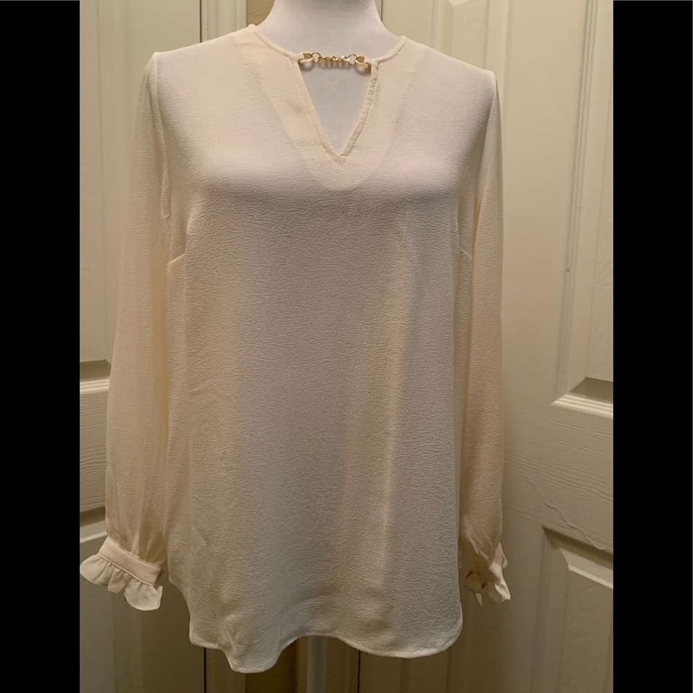 NWT! Michael Kors Blouse With Gold Details